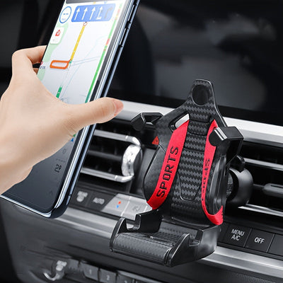 Soporte para teléfono de coche con forma de asiento de carreras, soporte para GPS, salida de aire para coche