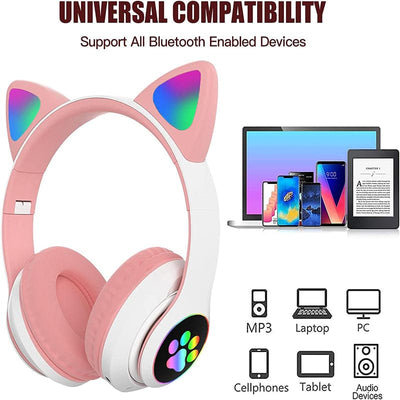 Audifonos RGB con Orejas de Gato
