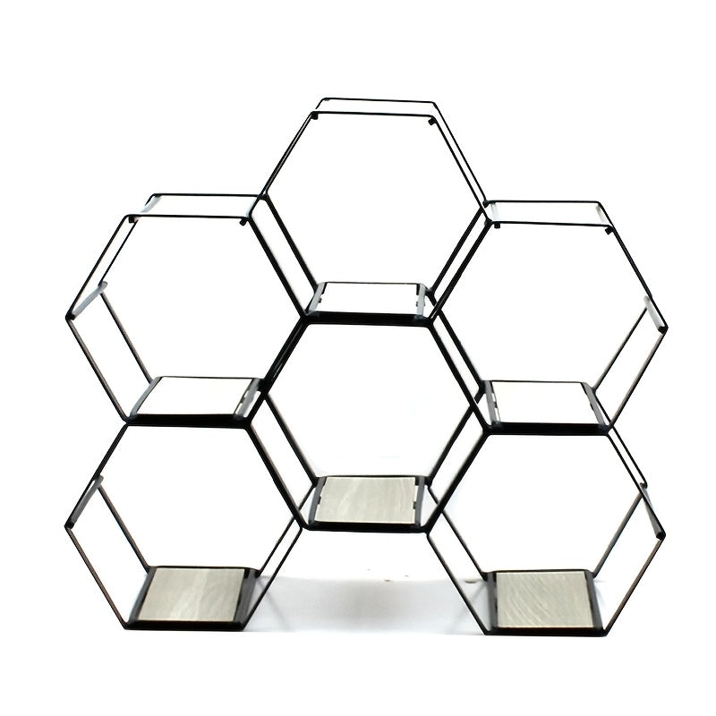 1pc Elegante Estante de Vino de Metal Negro - Artesanal, Diseño Moderno Minimalista con Acabado Elegante | Capacidad para 3 Botellas para Uso Doméstico y Comercial | Ideal para Cocina, Sala de Estar, Decoración de Comedor, Regalos para Amantes del Vino