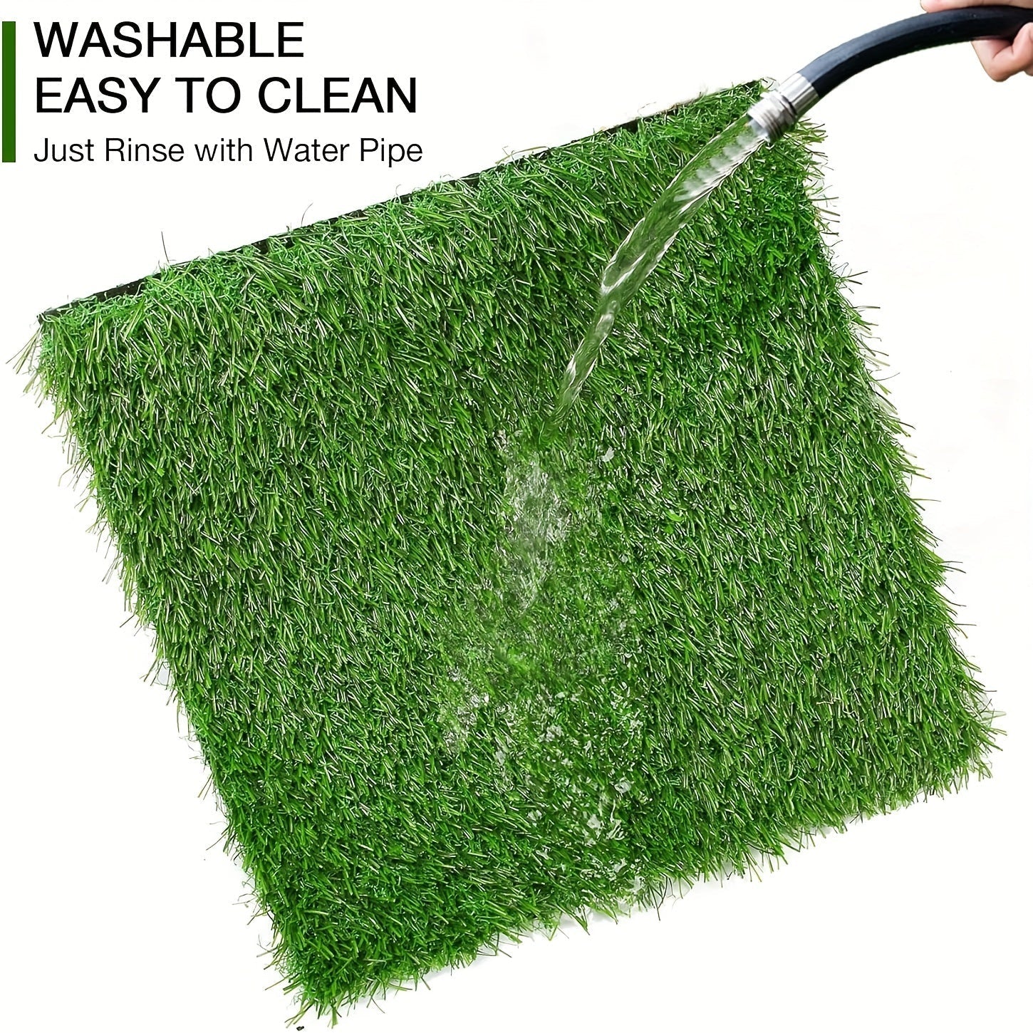 Pack de 6 Cuadrados de Césped Artificial Resistente - Base Antideslizante, Alfombras Verdes Realistas para Pascua, Patio, Decoración de Mesa, Área de Juegos Amigable con Mascotas - Uso Interior/Exterior, Fácil de Limpiar y Reutilizable - Ideal para Manua