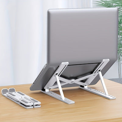 Soporte Ajustable para Portátil de Plástico ABS - Plegable, Ventilado y Portátil, Compatible con Todos los Ordenadores, Diseño Robusto con Almohadillas Antideslizantes, Ligero y Fácil de Limpiar, Soporte Refrescante Duradero | Soporte Plegable para Lapto