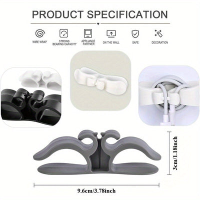 Dispositivos domésticos bien valorados; Kit de gestión de cables de 6 piezas ideal para electrodomésticos de cocina, clip de cable para montaje en pared para uso doméstico, conjunto de cable oculto, compatible con diferentes electrodomésticos como cafete