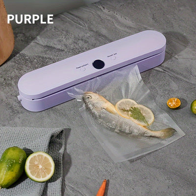 Máquina de sellado inteligente con pantalla LED mejorada, gran capacidad de almacenamiento, carga USB, batería de litio, organizador de cocina para frescura de alimentos | Accesorio de cocina moderno | Dispositivo recargable por USB, sellador de vacío