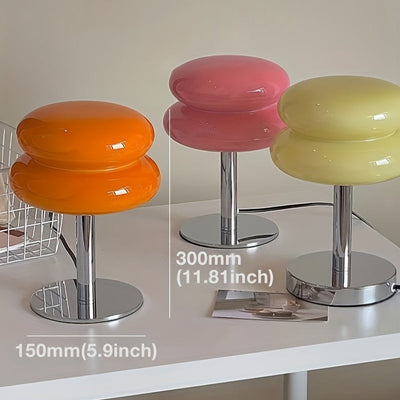 1 Pieza, Lámpara De Mesa De Cristal De Murano, Luz De Ambiente Regulable Alimentada Por USB Para Sala De Estar, Dormitorio Y Oficina En Casa, Ideal Para Decoración De Cabecera, Mesita De Noche Y Escritorio