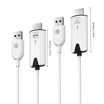 Transmisor y receptor inalámbricos de 30M con decodificación 4K, salida 1080P a 60Hz, 8 transmisores a 1 receptor, kit de extensión de video y audio inalámbrico 5G, adaptador de TV Stick, cable de exhibición para cámara, portátil, escritorio, PC, TV Box,
