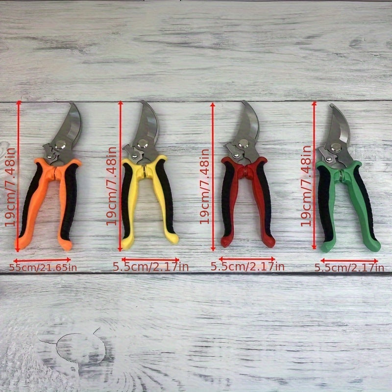 Tenazas de Jardinería Multiusos con Mangos Ergonómicos Antideslizantes, Cuchillas de Acero Inoxidable - Codificadas por Colores para Jardinaje, Arreglo Floral y Uso Doméstico - Tijeras Manuales Resistentes para Recorte de Ramas