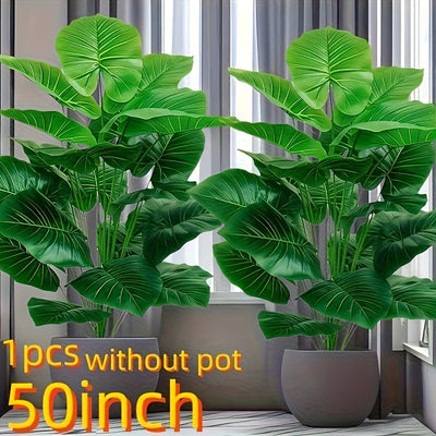 Planta Artificial Grande de 50 Pulgadas/50.0 Pulgadas, Árbol Tropical Perfecto para Decoración Interior y Exterior, Oficina, Jardín de Bodas, Regalo para Casa Nueva, Uso Todo el Año Sin Mantenimiento - Ideal para Fiestas y Celebraciones (Maceta No Inclui