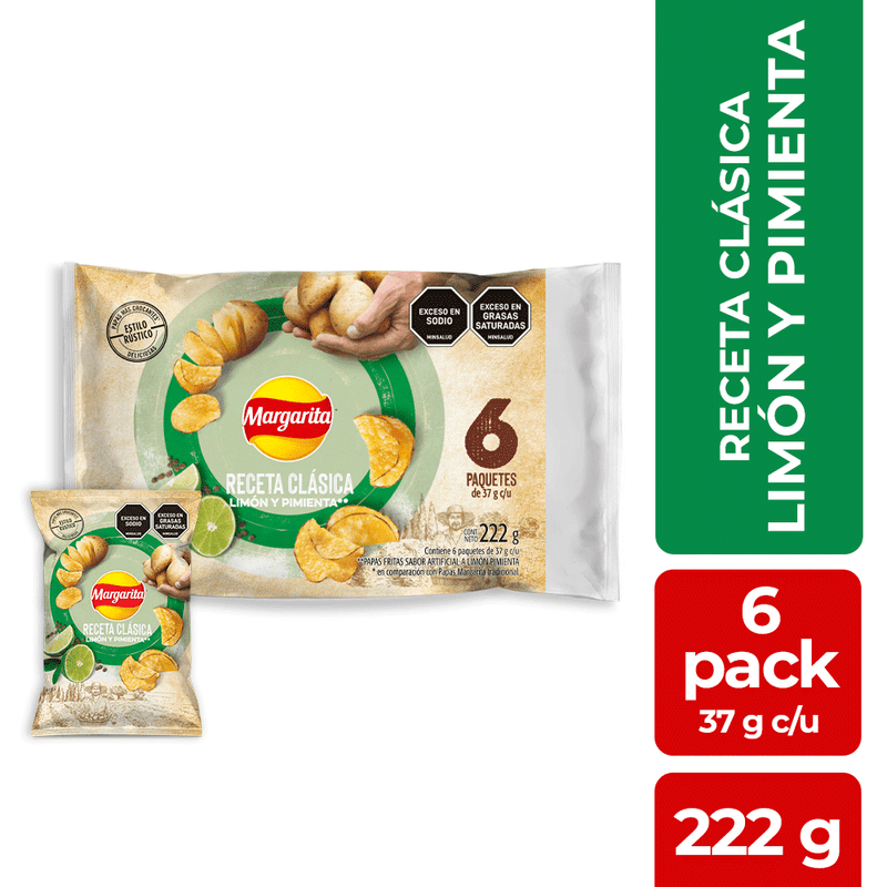 PAPA RECETA CLASICA 6U 322G LIMON PIMIE