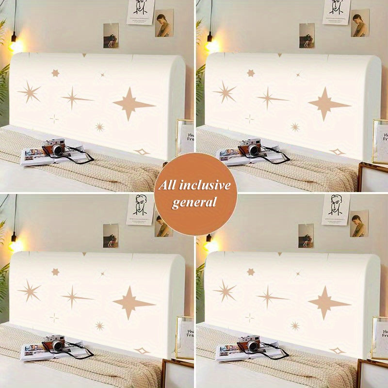 1 pieza de funda de cama de poliéster ultra suave, patrón de estrellas de colores mixtos, no requiere electricidad, ideal para dormitorio, hotel y decoración de habitaciones, decoración de dormitorio