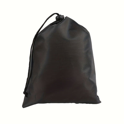 Bolsas de tela Oxford ajustables con cordón - Bolsas de almacenamiento duraderas para el hogar, viajes y uso al aire libre con cierre de cordón resistente, negro, bolsa de viaje, organizadores de joyas