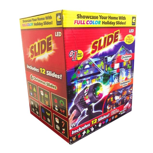 Proyector De Luces LED Navideñas Slide Show Con 12 Tarjetas
