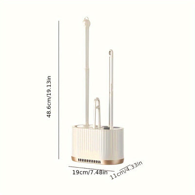 Juego de 4 piezas de Cepillo de Inodoro para el Hogar sin Esquinas para Colgar en la Pared, Set Cuatro-en-Un de Cepillo de Limpieza de Inodoro de Lujo Ligero con Estante de Almacenamiento