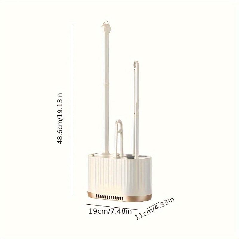 Juego de 4 piezas de Cepillo de Inodoro para el Hogar sin Esquinas para Colgar en la Pared, Set Cuatro-en-Un de Cepillo de Limpieza de Inodoro de Lujo Ligero con Estante de Almacenamiento