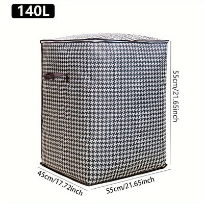 1pc Bolsa de Almacenamiento para Ropa, Bolsa Plegable con Estampado de Espiga, Bolsa Grande para Edredones, Organización y Almacenamiento del Hogar, Bajo la Cama
