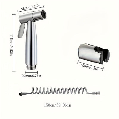 Juego de 3 Piezas de Ducha de Acero Inoxidable con Bidet Portátil y Accesorios para Bañera - Estilo Contemporáneo, Control Divertidor, Montaje en Un Solo Orificio - Mejora la Limpieza y Comodidad del Baño, Accesorios para Baños de RV