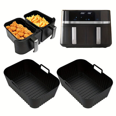 1 bandeja de horno de silicona para freír en aire, apta para bandejas de 4,5 litros, bandeja de horno reutilizable, bandeja de pizza antiadherente