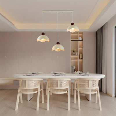 1pc, Lámpara Colgante de Lujo con Pantalla de Hierro Blanco, Candelabro Retro de 3 Cabezas para Comedor, Luz de Techo para Isla de Cocina o Sala, Decoración del Hogar, Lámparas Colgantes, Compatible con Bombillas E26/E27 (Bombillas no Incluidas)