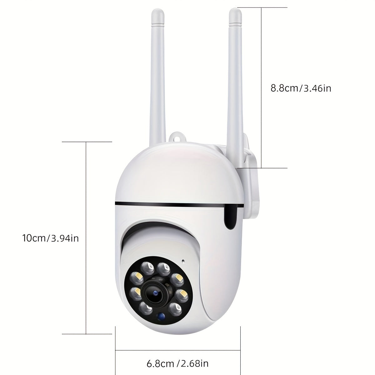1 cámara con visión nocturna de color completo, inalámbrica 1080P HD, para interiores y exteriores, con audio bidireccional, cámara de seguridad inalámbrica, con seguimiento de movimiento, para mayores y mascotas, con Wi-Fi 2.4G y zoom lateral/derecha