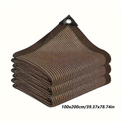 Malla de privacidad para balcón y jardín, cerca decorativa estilo mimbre, malla de protección resistente a los rayos UV, marrón café, para patio al aire libre, pasarela y sombra de jardín.