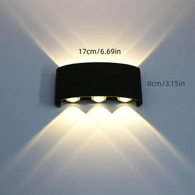 Lámpara de pared LED con luz hacia arriba y abajo, iluminación interior AC85-265V, 1 unidad
