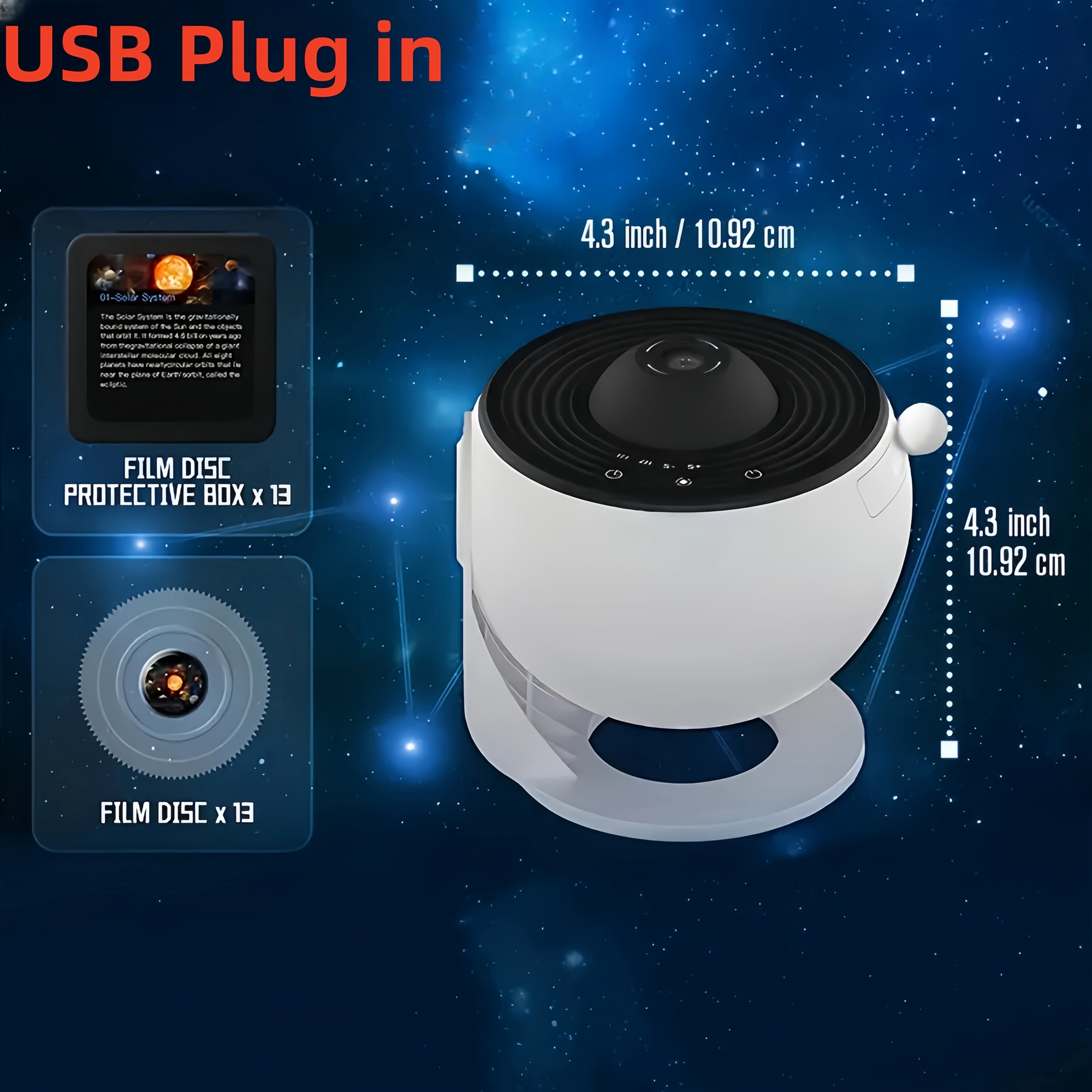 Proyector de luces de estrella USB Galaxy con ajuste de brillo, efectos de aurora y cielo estrellado, luz nocturna LED para dormitorio, fiestas, decoración de salas de juegos - Decoración moderna de mesa, regalo perfecto, decoraciones de luz, ambiente de