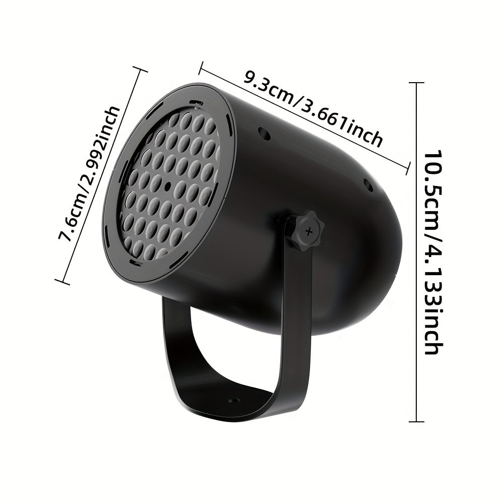 1 lámpara de proyección con copo de nieve en carcasa negra, alimentación USB, luz ambiental, ideal para Navidad, fiestas, Halloween, bodas y decoración interior. Perfecta para eventos, festividades y proyectos de habitaciones