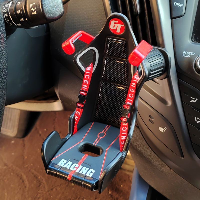 Soporte universal para teléfono en el aire acondicionado del auto, soporte de navegación GPS para iPhone 13, 12 y Xiaomi, diseño creativo de auto de carreras GT, fijación segura, soporte para smartphone