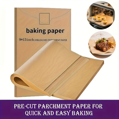 50 Hojas de Papel Pergamino Premium - Antiadherentes para Air Fryer, Vaporera y Horno
