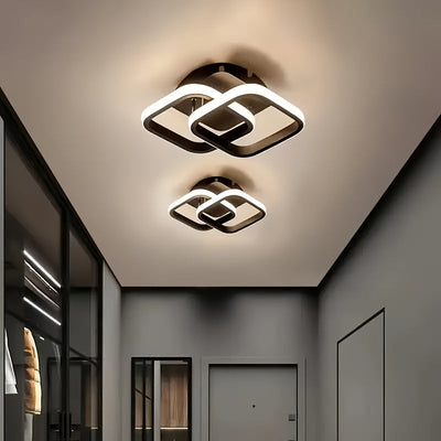 1pc AMILL Moderna Luz de Techo LED Cuadrada, 28.45 cm 12W, Opciones de Temperatura de Color 3000K-4500K-6000K, Montaje Flush para Pasillo, Porche, Cuarto de Lavado - Cableado, Sin Batería Necesaria, Luces de Techo para Sala de Estar, Iluminación de Porch