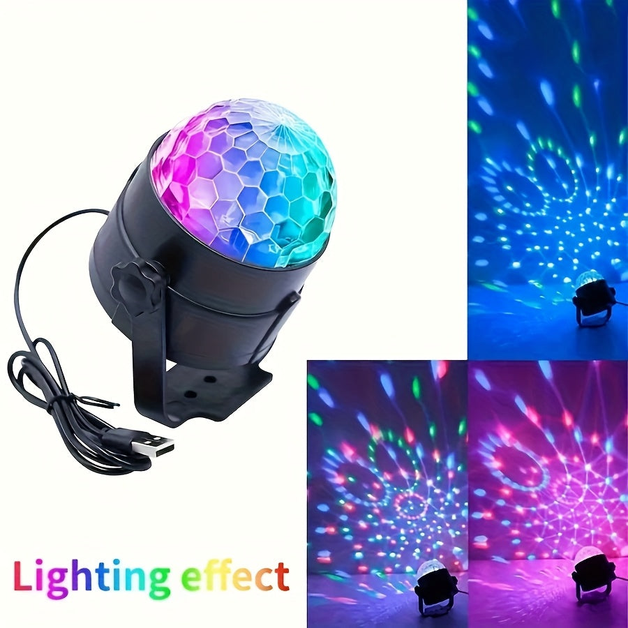 1 pza. bola mágica LED RGB multifuncional con alimentación USB, lámpara para decoración del hogar, fiestas, KTV, bodas y celebraciones, luces multicolores, control remoto, iluminación para cabina de DJ