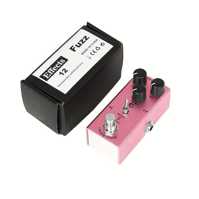 Procesador de Efectos para Pedal de Guitarra 1-Slot - Diseño Compacto, Alimentación USB (9V DC), Controles con Perillas para Guitarra Eléctrica, Bajo y Teclado - Sonidos Vintage Rock, Psicodélicos y Grunge - Pedal Rosa Intenso para Shows en Vivo y Estudi