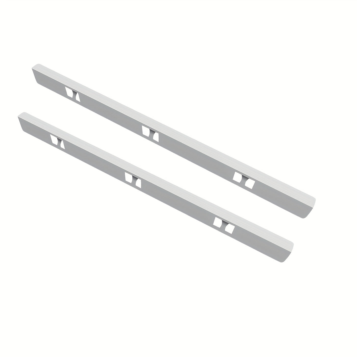 2 piezas de aleación de aluminio para cubrir la brecha de la estufa de la encimera - Protectores laterales de estufa - Relleno de brecha para estufa y encimera - Prevenir derrames, mantener la cocina ordenada (Plata - 59,44 cm)