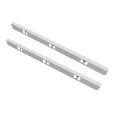 2 piezas de aleación de aluminio para cubrir la brecha de la estufa de la encimera - Protectores laterales de estufa - Relleno de brecha para estufa y encimera - Prevenir derrames, mantener la cocina ordenada (Plata - 59,44 cm)