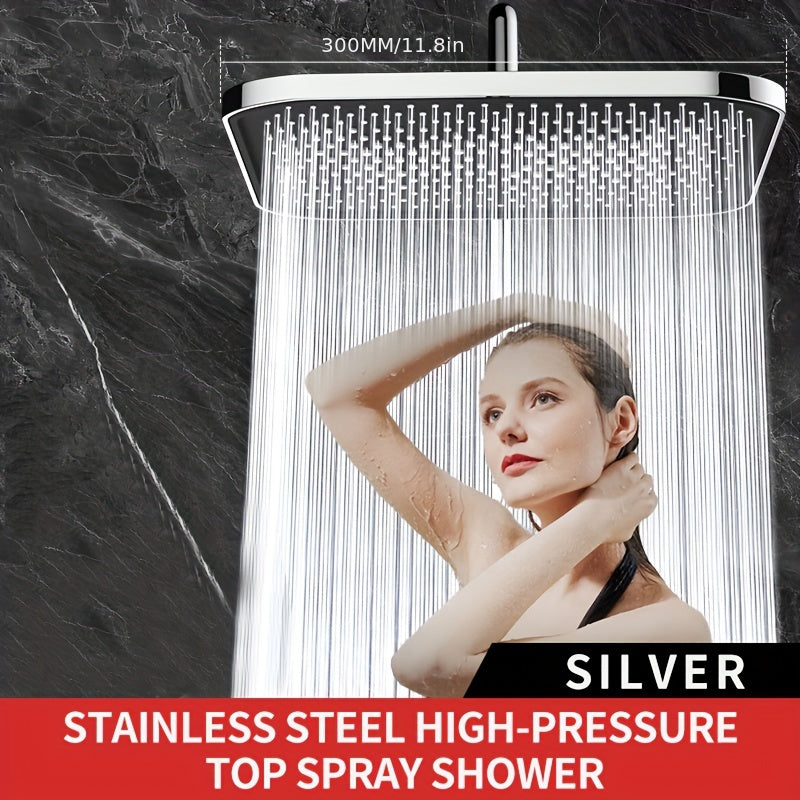 1 cabezal de ducha de alta presión, cabezal superior, rociador grande para ducha, cabezal único con presión, cabezal de ducha tipo loto para baño, accesorios para baño