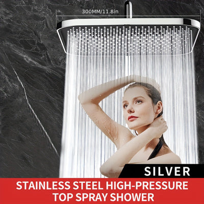 1 Pieza, Cabezal De Ducha De Alta Presión, Cabezal De Ducha Superior, Rociador De Ducha Grande, Cabezal De Ducha De Presión Única, Cabezal De Ducha De Loto Para Baño En Casa, Accesorios De Baño