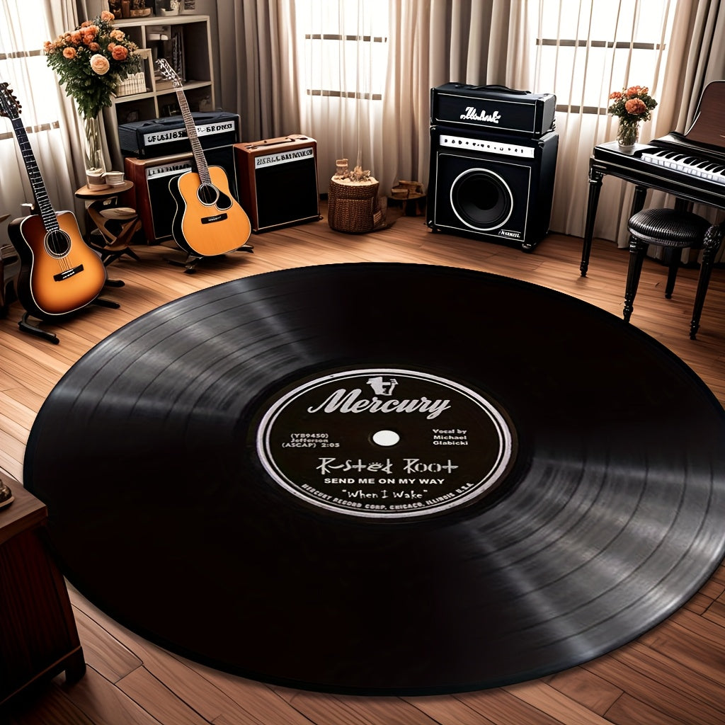 Alfombra de vinilo Mercury Vintage - Antideslizante, lavable en máquina, duradera, respaldo antideslizante - Ideal para salón, dormitorio, baño, decoración de oficina - Perfecto para el Día de San Valentín, primavera, verano, accesorio para el hogar - Re