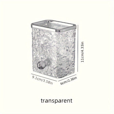 Porta cepillos con diseño de glaciar y ondas de agua, estante de baño sin taladro, caja organizadora para accesorios de maquillaje y artículos de baño