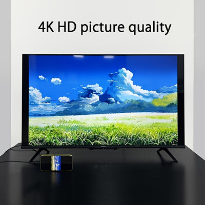4K 60Hz Cable USB3.1 Tipo C a HDTV de 2m/78,14 pulgadas/6,56 pies, Plug and Play, Compatible con MacBook, iPad, iPhone, Teléfono móvil, Tableta y Portátil