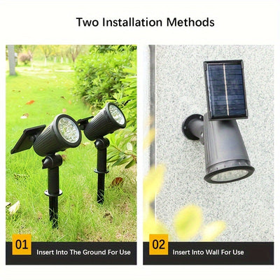 Foco solar AMILL para jardín exterior, iluminación de paisaje con sensor de luz, montaje semiempotrado, no desmontable, material de plástico, ideal para patio, pared, jardín, alberca, camino - perfecto para bodas, festivales, decoración festiva, luces de