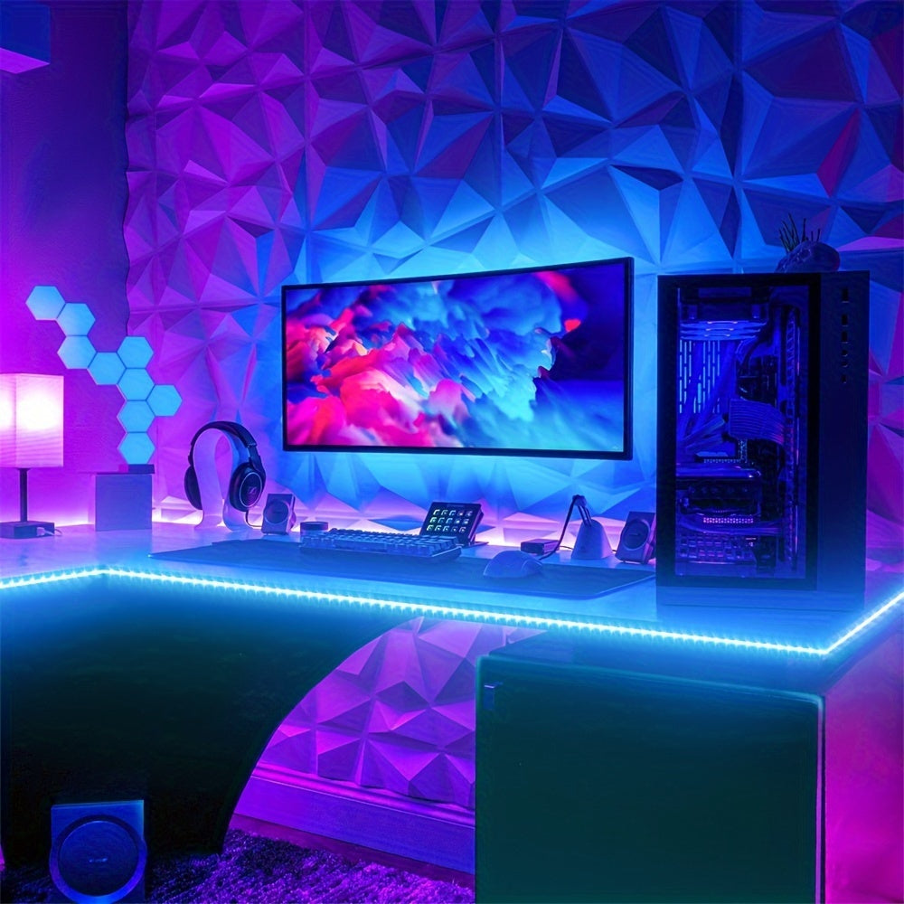 AMILL Tira de Luces LED RGB de 118.1 Pulgadas/300 cm con Control Remoto de 20 Teclas - Cambio de Colores y Regulable, Alimentación USB para Regalos de San Valentín, Decoración de Fiestas, Iluminación Ambiental en el Hogar, Creador de Ambiente Romántico,