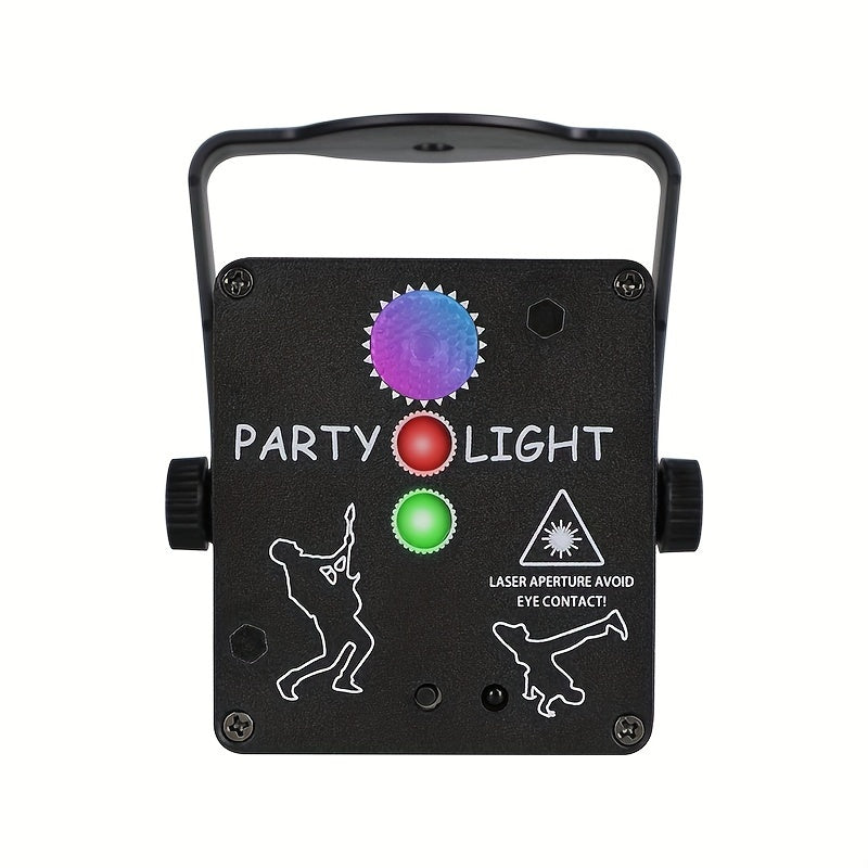 Luces láser con control por voz USB, luces de escenario y bar parpadeantes multicolor con control remoto, perfectas para fiestas, decoración de Pascua, Día de la Madre