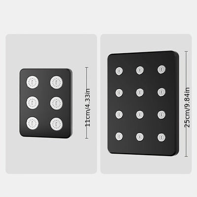 Cabezal De Ducha De Alta Presión Para Baño, Cuadrado Plateado/De Color Negro, Rociador De Ducha Fijo Diario Para Baño, Accesorios De Baño, Cabezal De Ducha