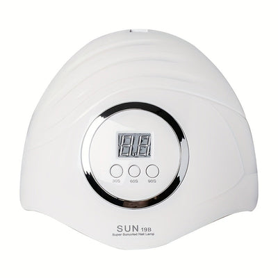 Secador de Uñas LED 48W para Gel - 24 Luces con Sensor Automático, 3 Ajustes de Temporizador y Pantalla LCD, Alimentación USB, Lámpara Profesional Blanca para Manos y Pies, Equipo de Pedicura