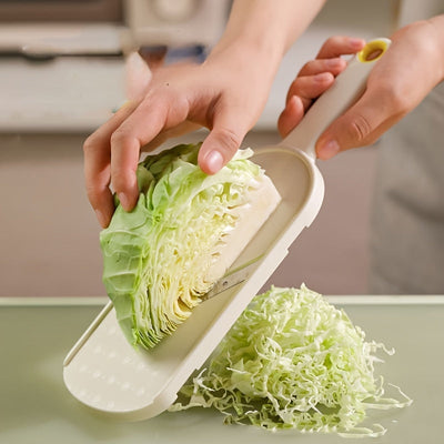 1pc Rallador manual multiusos para repollo - Herramienta cortadora y picadora de verduras de plástico - Fabricante de ensaladas para repollo finamente rallado y verduras verdes - Accesorio de cocina sin batería