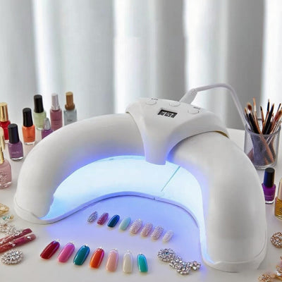 Linterna LED Portátil en Forma de U con Pantalla Digital - 3 Modos Ajustables, Alimentación USB, Diseño Ergonómico con Temporizador, Sin Olores, Fácil de Usar, Ideal para Manicura y Pedicura, Regalo Perfecto para Halloween, Navidad, San Valentín y Más |
