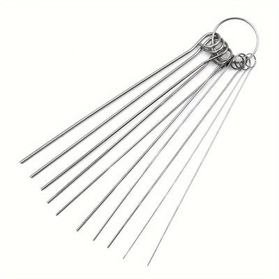 Kit de limpieza para cabezal de ducha de acero inoxidable: 10/30 pines de limpieza, fácil de limpiar y desatascar, ideal para uso en el hogar y al aire libre