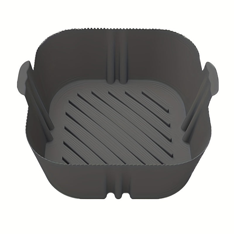 1/2piezas Olla De Silicona Para Freidora De Aire Cuadrada Reutilizable Para Freidora De Aire Forros Para Horno Bandeja De Horneado Accesorios Para Freidora De Aire De Cocina En Casa 19,48 Cm X 16,48 Cm X 4,98 Cm