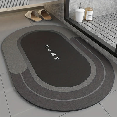 1 ud., Alfombrilla de Baño de Barro de Diatomeas, Tapete Absorbente para Suelo, Alfombra para Inodoro, Alfombrita Lavable Fácil de Limpiar, Alfombra Suave, Base Antideslizante de Goma