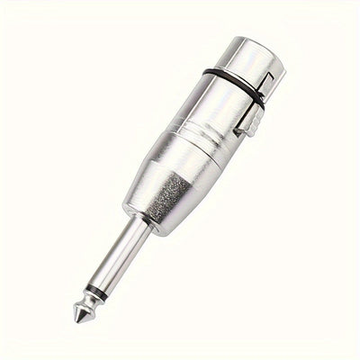 Adaptador XLR Hembra de Calidad Superior Xahpower a 1/4 Pulgada TS - Aleación de Zinc Duradera, Niquelado, Conector de Audio Desequilibrado para una Calidad de Sonido Cristalina con Micrófonos, Mezcladores, Guitarras y Cámaras