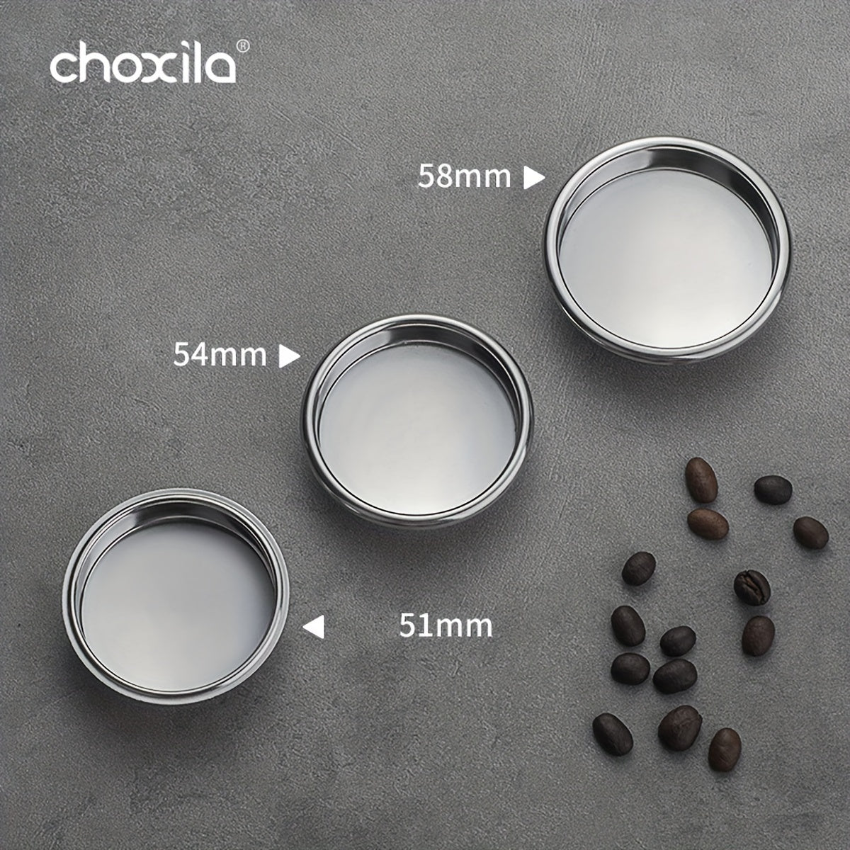 Canasta de Lavado de Máquina de Espresso de Acero Inoxidable - 51/54/58mm, Inserto de Filtro Ciego para una Limpieza Eficiente, Accesorio para Café